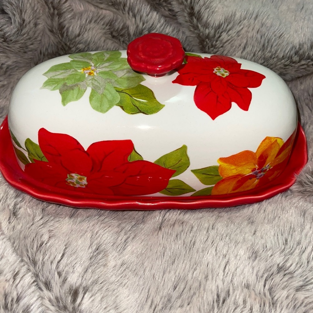 Pioneer Woman Floral Print Butter Dish